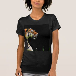 T-shirts Tiger Aproximando-se - Trabalho de arte animal sel