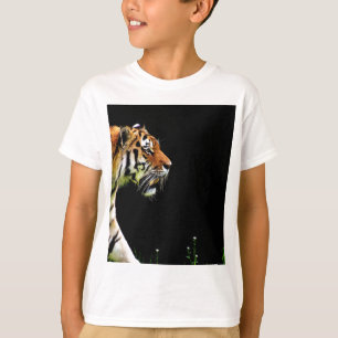 T-shirts Tiger Aproximando-se - Trabalho de arte animal sel
