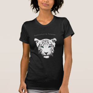 T-shirts Tigre branco com olhos azuis