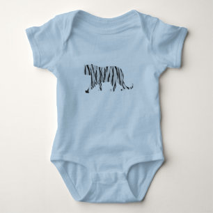 T-shirts Tigre de silicone preto e branco