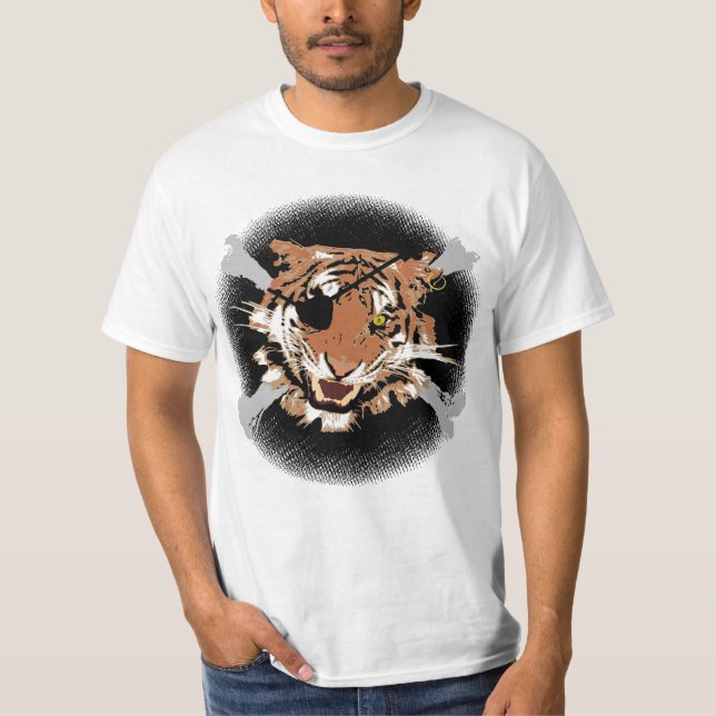 T-shirts tigre do pirata (Frente)