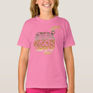 T-shirts Tigre Dourado - Camisa-T Girls Ringer