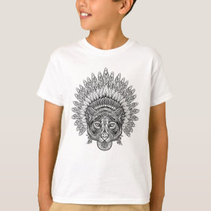 T-shirts Tigre tirado mão no estilo