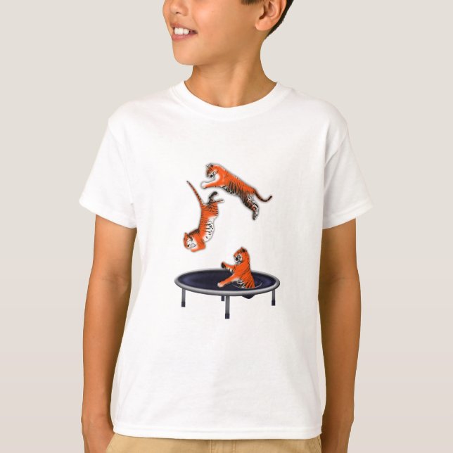 T-shirts tigre trampolining (Frente)