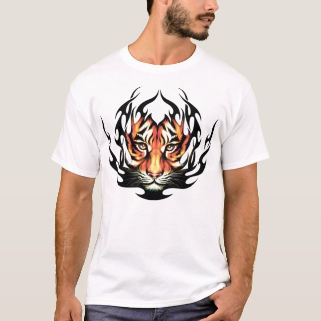 T-shirts Tigre tribal (Frente)