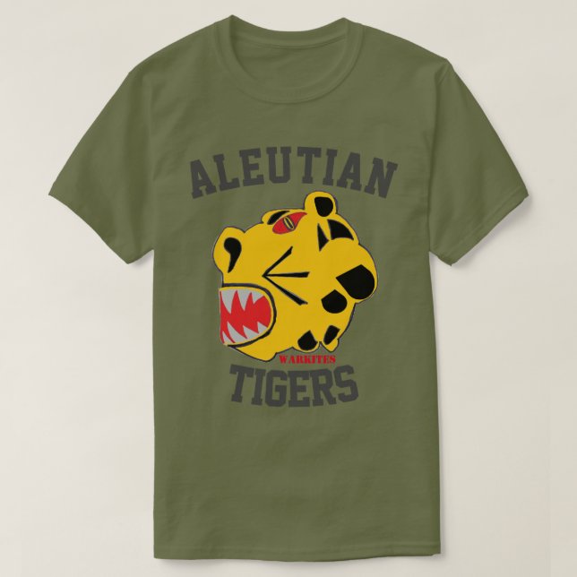 T-shirts Tigres do Aleutian de Warkites (Frente do Design)