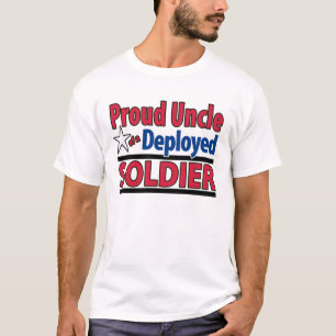 T-shirts Tio orgulhoso de um soldado distribuído com nome