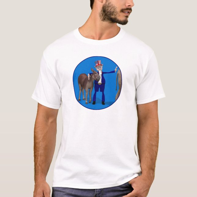T-shirts Tio Sam Ama Burros (Frente)