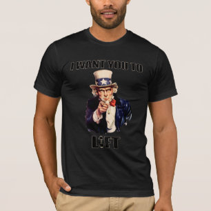 T-shirts Tio Sam da academia motivacional eu quero que você