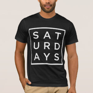 T-shirts tipo quadrado preguiçoso T de sábado