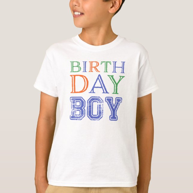 T-shirts Tipografia Birthday Boy (Frente)
