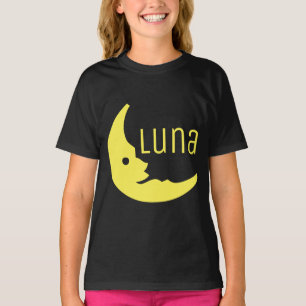 T-shirts Tipografia Engraçado Amarelo Half Moon Luna