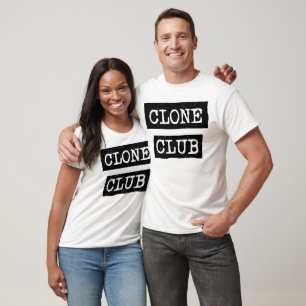 T-shirts Tipografia órfão do clube do clone do preto