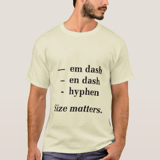 T-shirts Tipos de traços: Matérias do tamanho