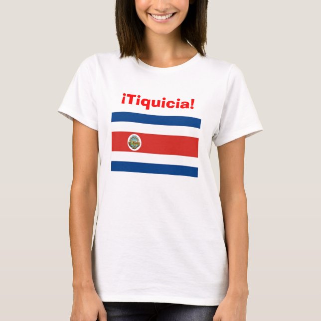 T-shirts tiquicia, costa_rica_flag, tico, tica, Costa-Rica (Frente)