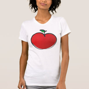 T-shirts Tiragem vermelha grande de Apple
