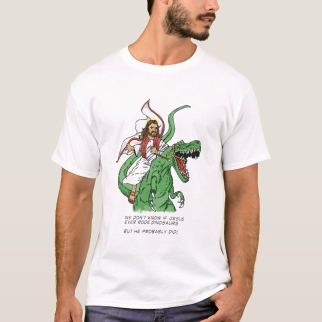 T-shirts Tiranossauro Jesus (Frente)