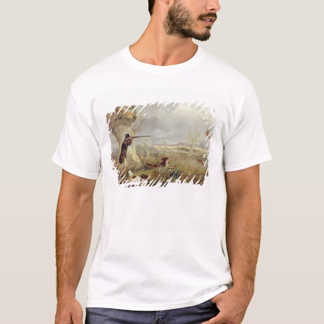 T-shirts Tiro do pato (óleo em canvas) (Frente)