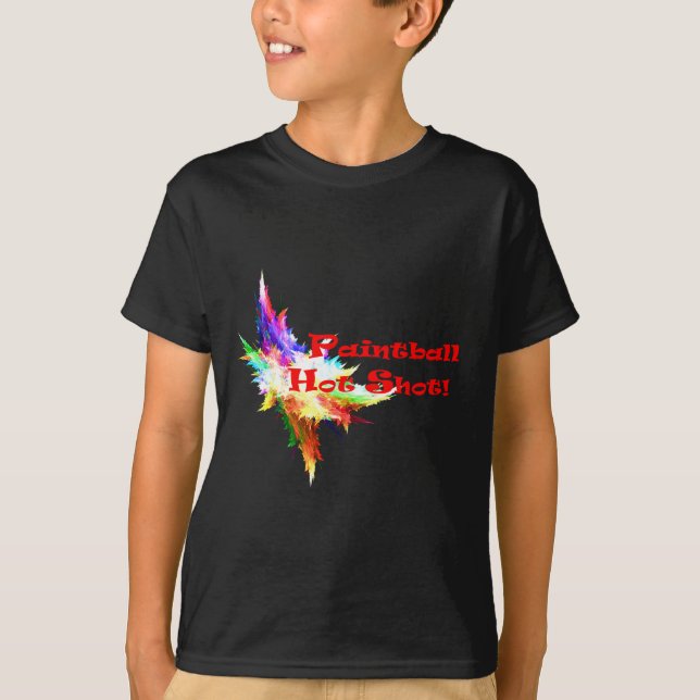 T-shirts Tiro quente do Paintball! (Frente)