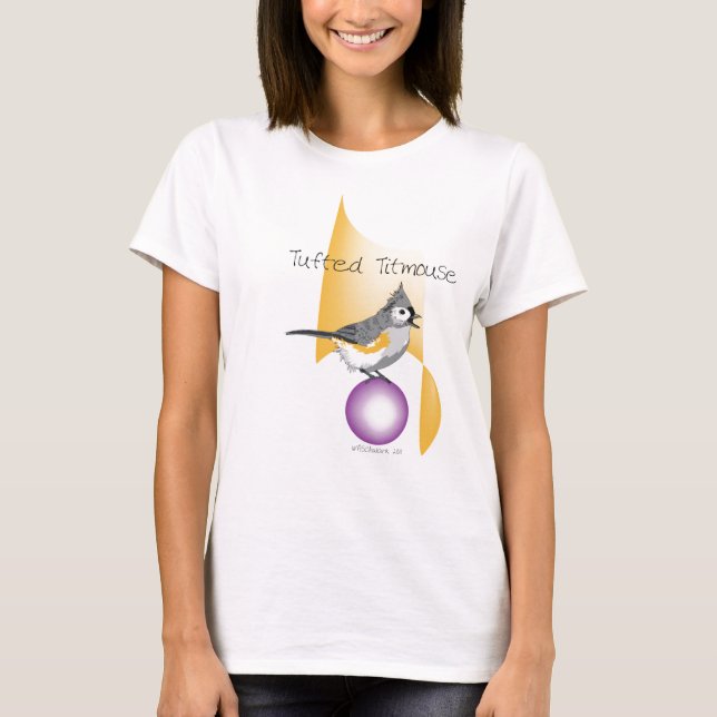 T-shirts Titmouse adornado (Frente)
