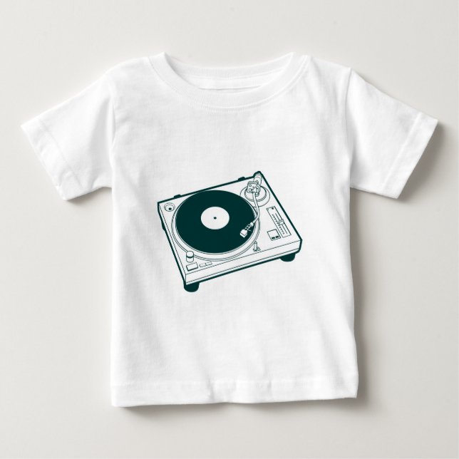 T-shirts Toca-Discos Clássico Vintage Gráfico Retro (Frente)
