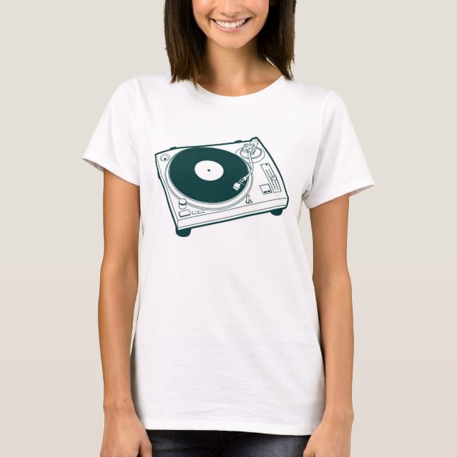 T-shirts Toca-discos de Vinil Antigo (Frente)