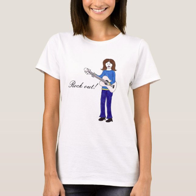 T-shirts Toca guitarra Rocker Chic (Frente)