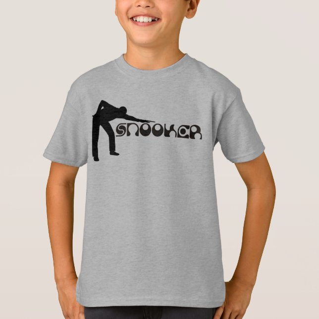 T-shirts TOCANDO fonte moderna SNOOKER + suas ideias (Frente)