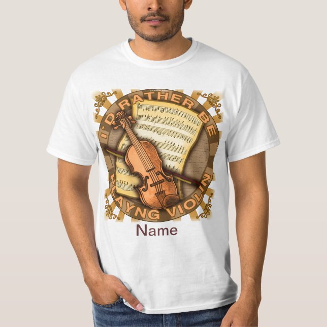 T-shirts Tocar Violino de Preferência (Frente)