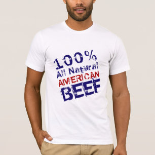 T-shirts Toda a carne americana natural