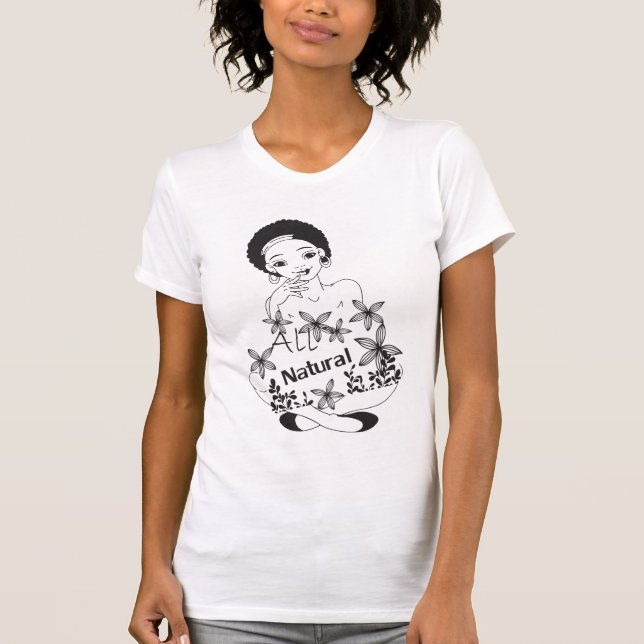 T-shirts Toda a menina natural (Frente)