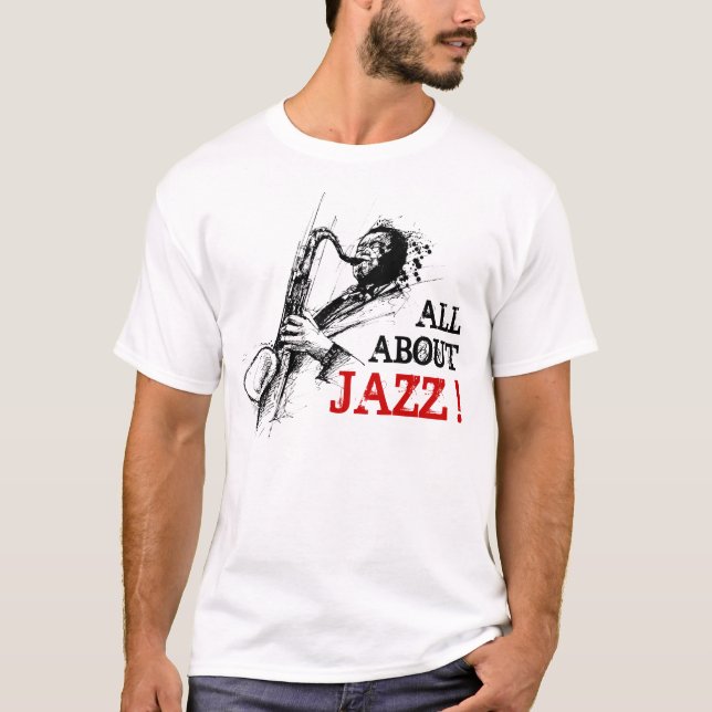 T-shirts Toda sobre o jazz (Frente)