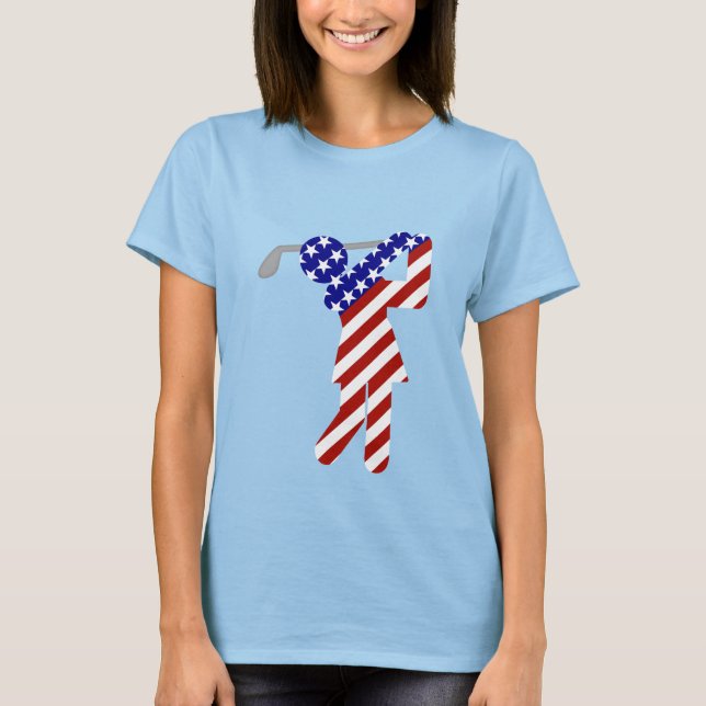 T-shirts Todas as mulheres americanas Golfer (Frente)
