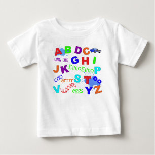T-shirts Toddler Alphabet - versão para rapazes