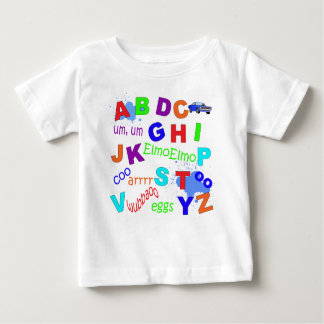 T-shirts Toddler Alphabet - versão para rapazes
