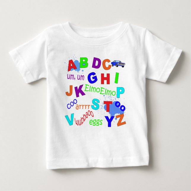 T-shirts Toddler Alphabet - versão para rapazes (Frente)