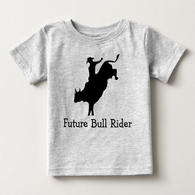 T-shirts Todler Future Bull Rider Long Sleeve T Shirt (Frente)