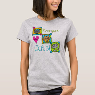 T-shirts Todo Mundo Adora Gatos