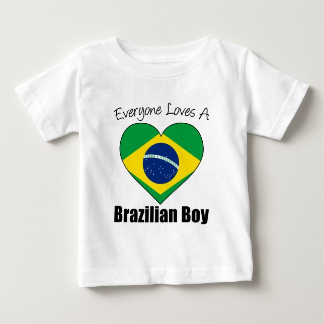 T-shirts Todo Mundo Adora Um Menino Brasileiro (Frente)