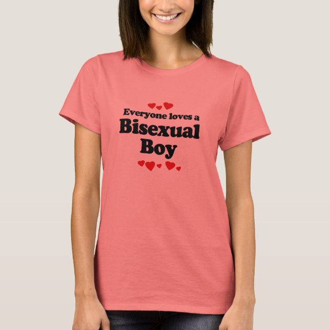T-shirts Todo mundo ama um menino bissexual (Frente)