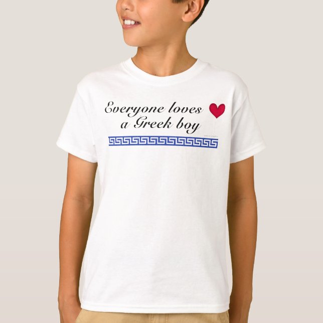 T-shirts Todos ama um menino grego (Frente)