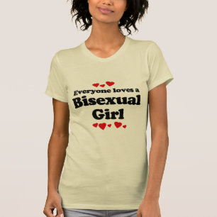 T-shirts Todos ama uma menina bissexual