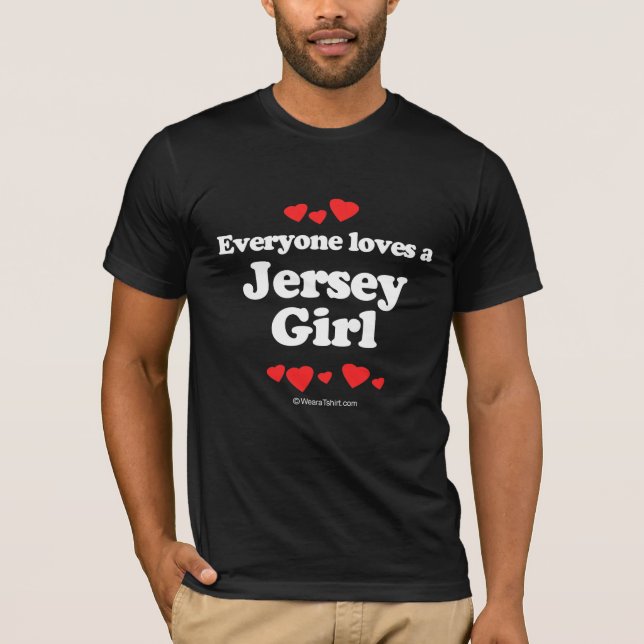T-shirts Todos ama uma menina do jérsei (Frente)