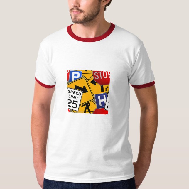 T-shirts Todos os sinais de tráfego (Frente)