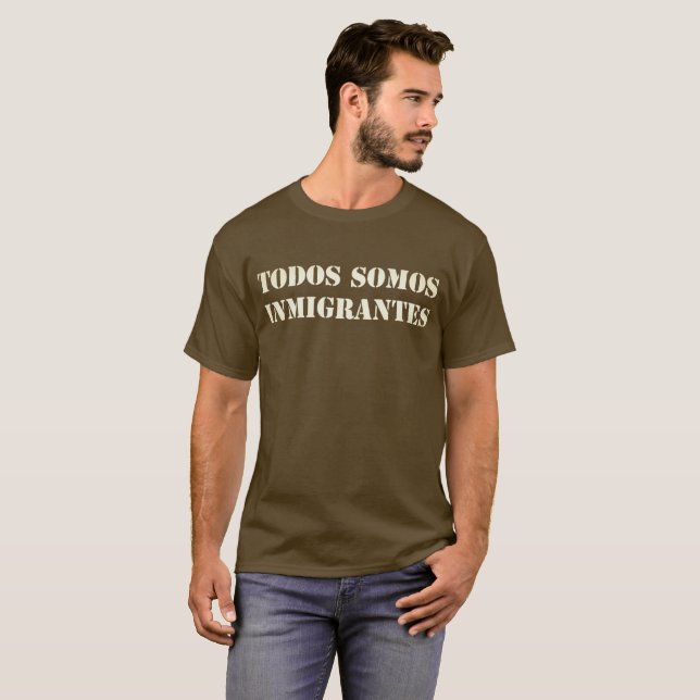 T-shirts TODOS Somos Inmigrantes (Frente Completa)