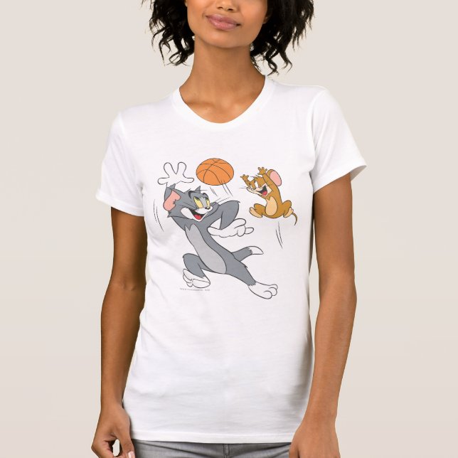 T-shirts Tom e Jerry Basbol 1 (Frente)