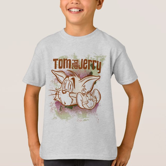 T-shirts Tom e Jerry Brown e Green (Frente)