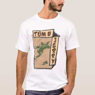 T-shirts Tom e Jerry em um sofá bronzeado