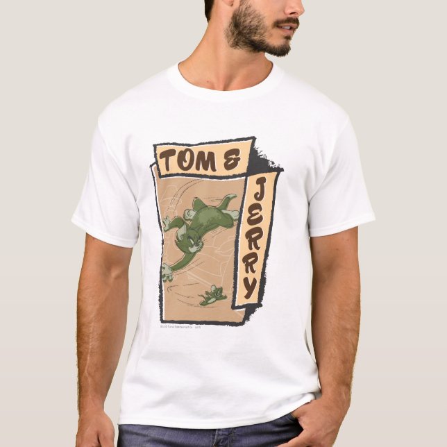 T-shirts Tom e Jerry em um sofá bronzeado (Frente)