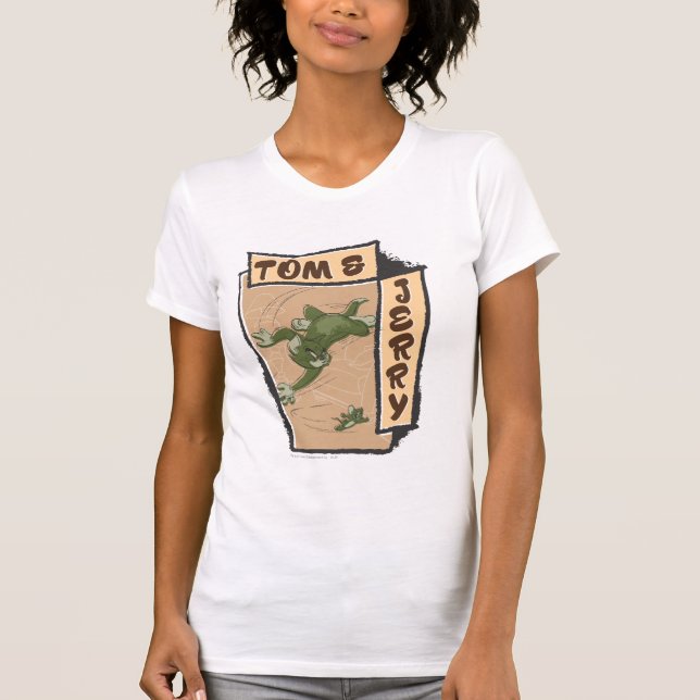 T-shirts Tom e Jerry em um sofá bronzeado (Frente)